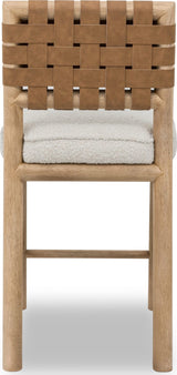 Dorsey Ginger/Ricotta Woven Counter Stool - Ornate Home