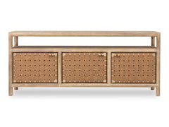 Dorsey Granola 72W Woven Entertainment Console - Ornate Home