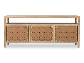 Dorsey Granola 72W Woven Entertainment Console - Ornate Home