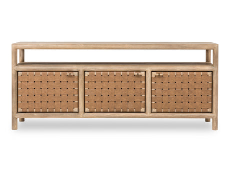 Dorsey Granola 72W Woven Entertainment Console - Ornate Home