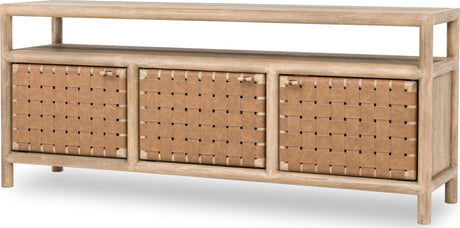 Dorsey Granola 72W Woven Entertainment Console - Ornate Home