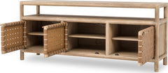 Dorsey Granola 72W Woven Entertainment Console - Ornate Home
