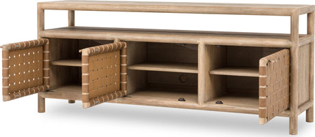 Dorsey Granola 72W Woven Entertainment Console - Ornate Home