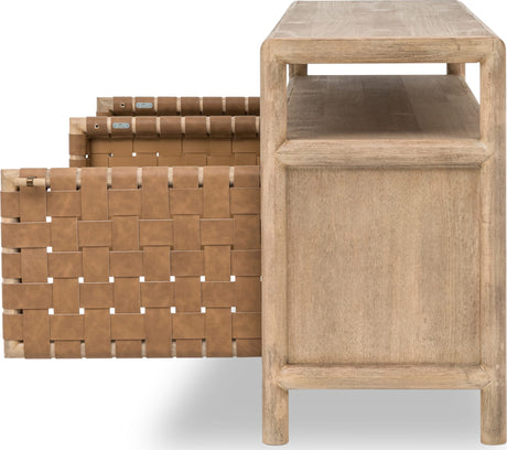 Dorsey Granola 72W Woven Entertainment Console - Ornate Home