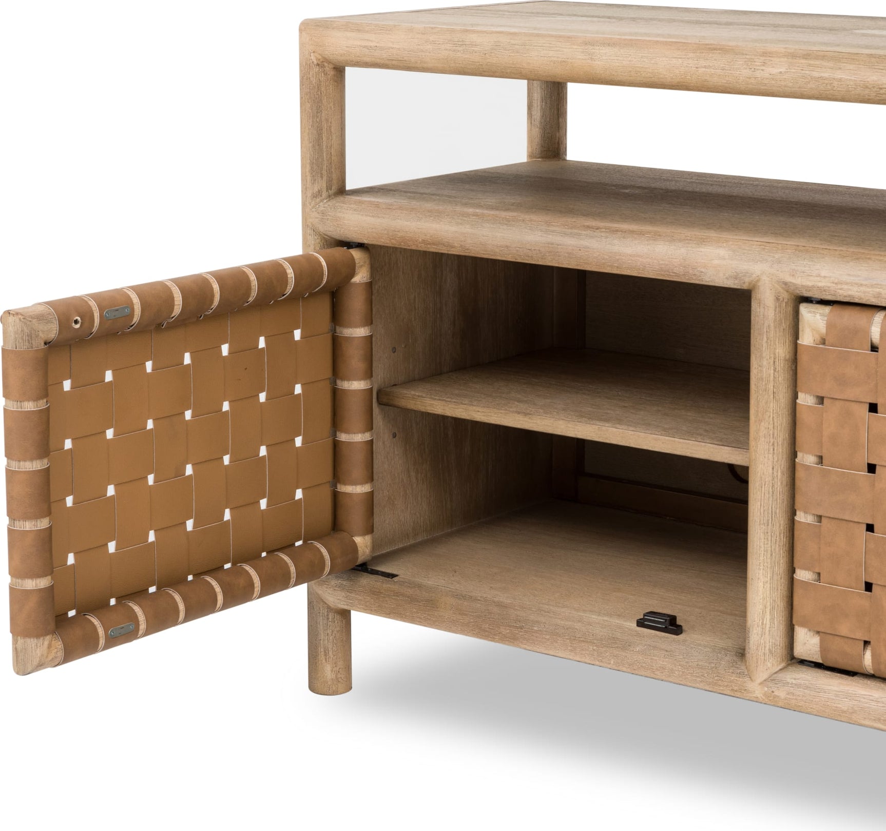 Dorsey Granola 72W Woven Entertainment Console - Ornate Home