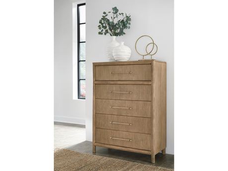 Dorsey Granola Five Drawer Chest - Ornate Home