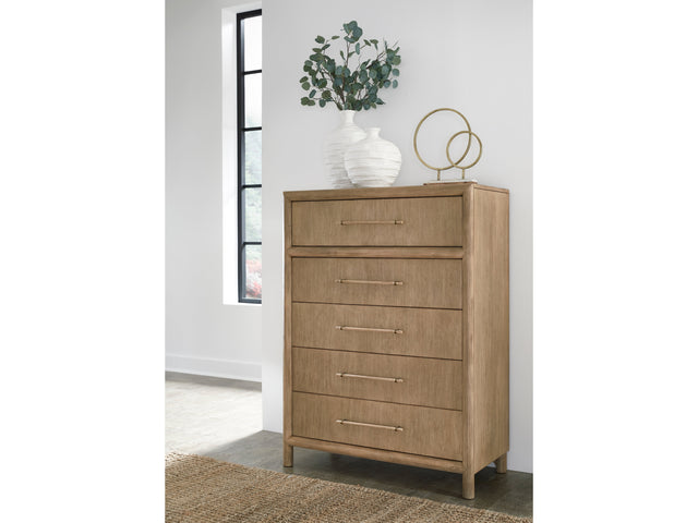 Dorsey Granola Five Drawer Chest - Ornate Home