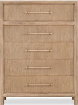Dorsey Granola Five Drawer Chest - Ornate Home
