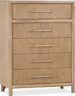 Dorsey Granola Five Drawer Chest - Ornate Home