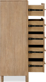 Dorsey Granola Five Drawer Chest - Ornate Home