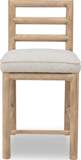 Dorsey Granola/Ricotta Ladder Back Counter Stool - Ornate Home
