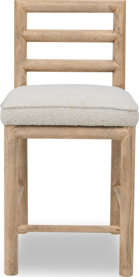 Dorsey Granola/Ricotta Ladder Back Counter Stool - Ornate Home