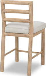 Dorsey Granola/Ricotta Ladder Back Counter Stool - Ornate Home