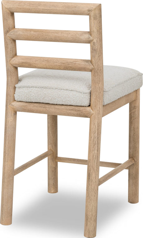 Dorsey Granola/Ricotta Ladder Back Counter Stool - Ornate Home