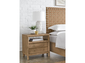 Dorsey Granola Two Drawer USB-charging Nightstand in Granola - Ornate Home