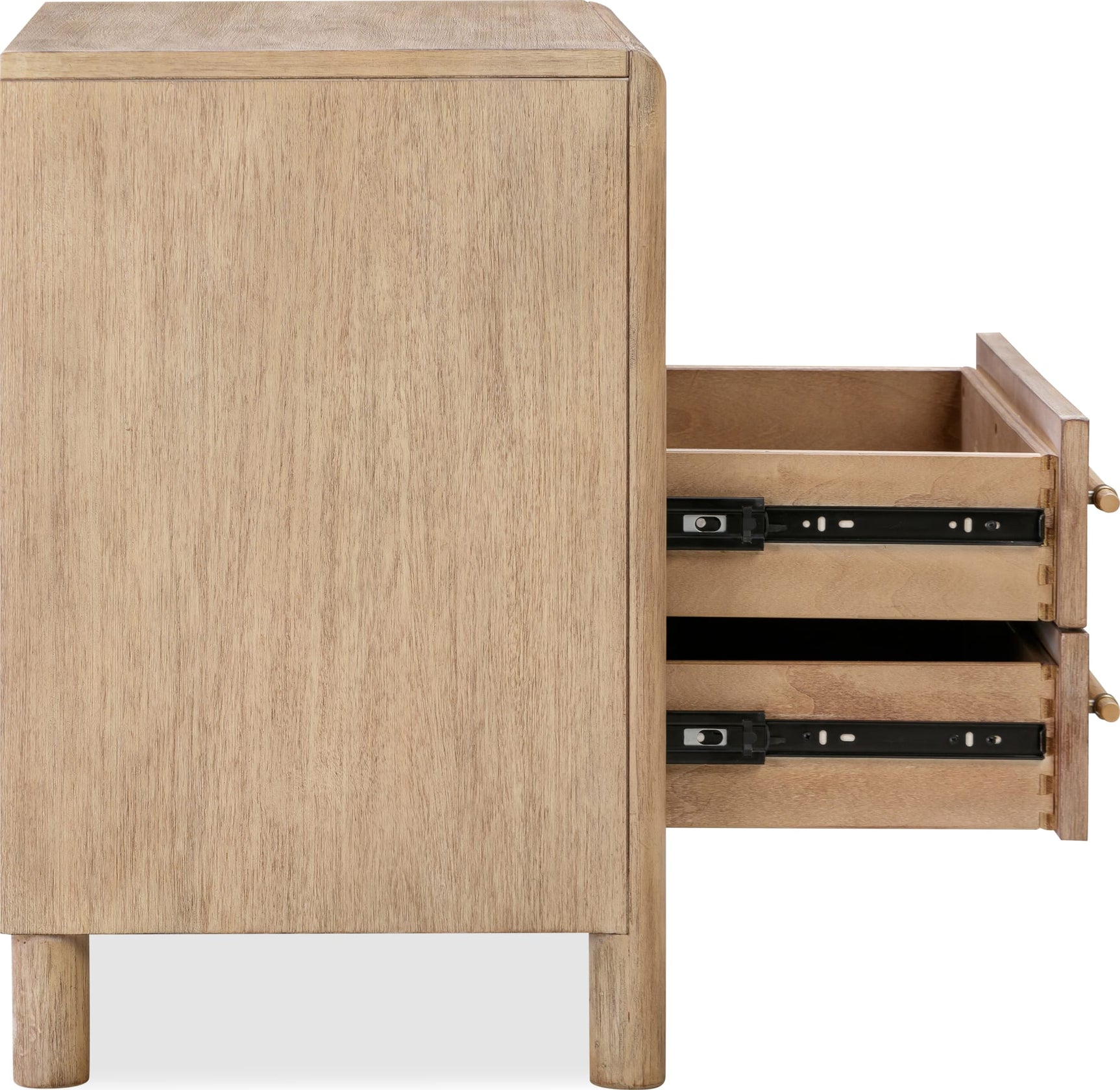 Dorsey Granola Two Drawer USB-charging Nightstand in Granola - Ornate Home