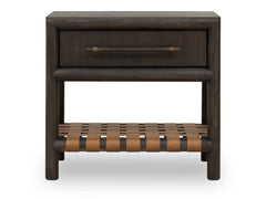 Dorsey One Drawer USB-charging Nightstand in Basalt Grey - Ornate Home