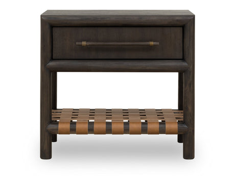 Dorsey One Drawer USB-charging Nightstand in Basalt Grey - Ornate Home