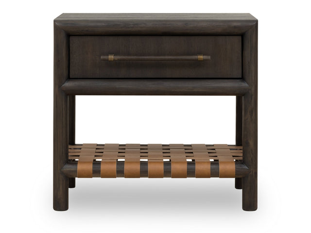 Dorsey One Drawer USB-charging Nightstand in Basalt Grey - Ornate Home