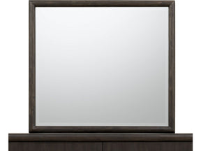 Dorsey Solid Wood and Glass Mirror in Basalt Grey - Ornate Home