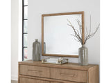 Dorsey Solid Wood and Glass Mirror in Granola - Ornate Home