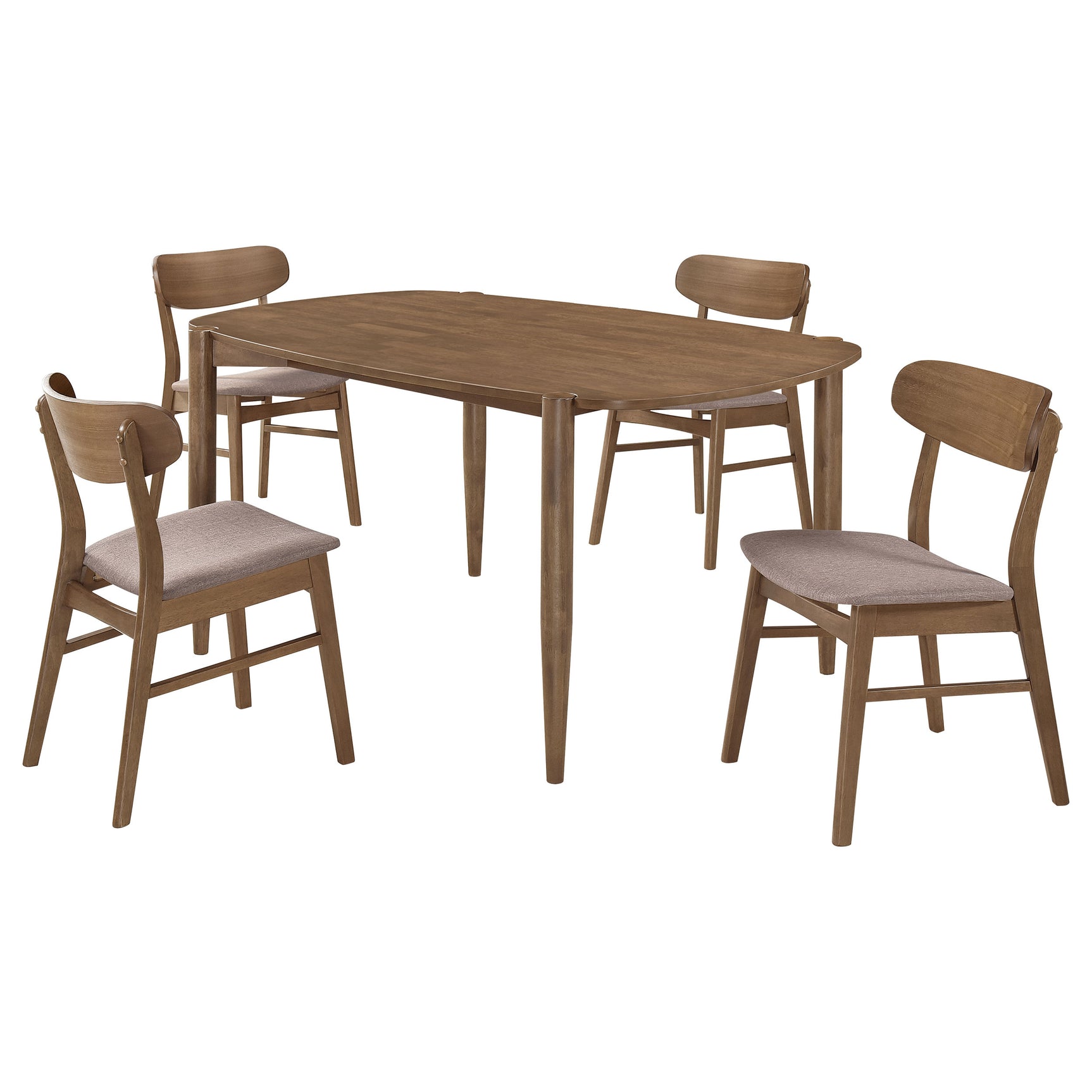 Dortch Walnut 5-piece Dining Room Set - Ornate Home