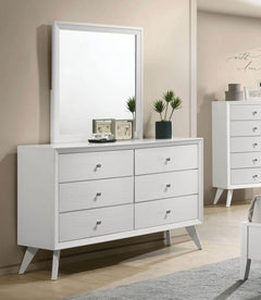 Dortmund White 4 Pc. Queen Bedroom Set - Ornate Home