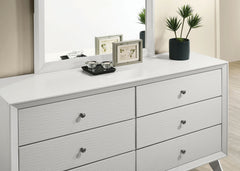 Dortmund White 5 Pc. Queen Bedroom Set w/ 2NS - Ornate Home