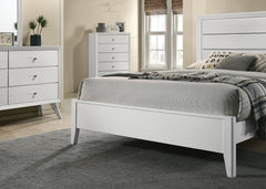 Dortmund White 5 Pc. Queen Bedroom Set w/ 2NS - Ornate Home