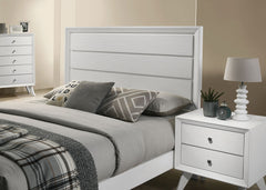 Dortmund White 5 Pc. Queen Bedroom Set w/ 2NS - Ornate Home