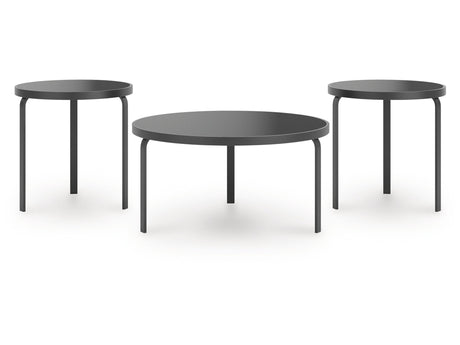 Dorylin Black Occasional Table Set (Set of 3) - Ornate Home
