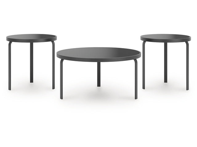 Dorylin Black Occasional Table Set (Set of 3) - Ornate Home