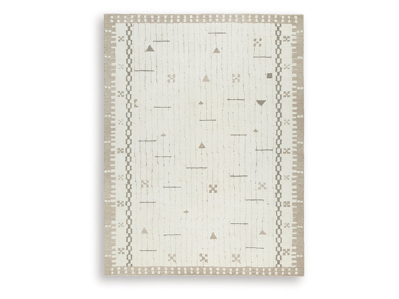Dot Cream/Brown/Taupe Large Rug - Ornate Home