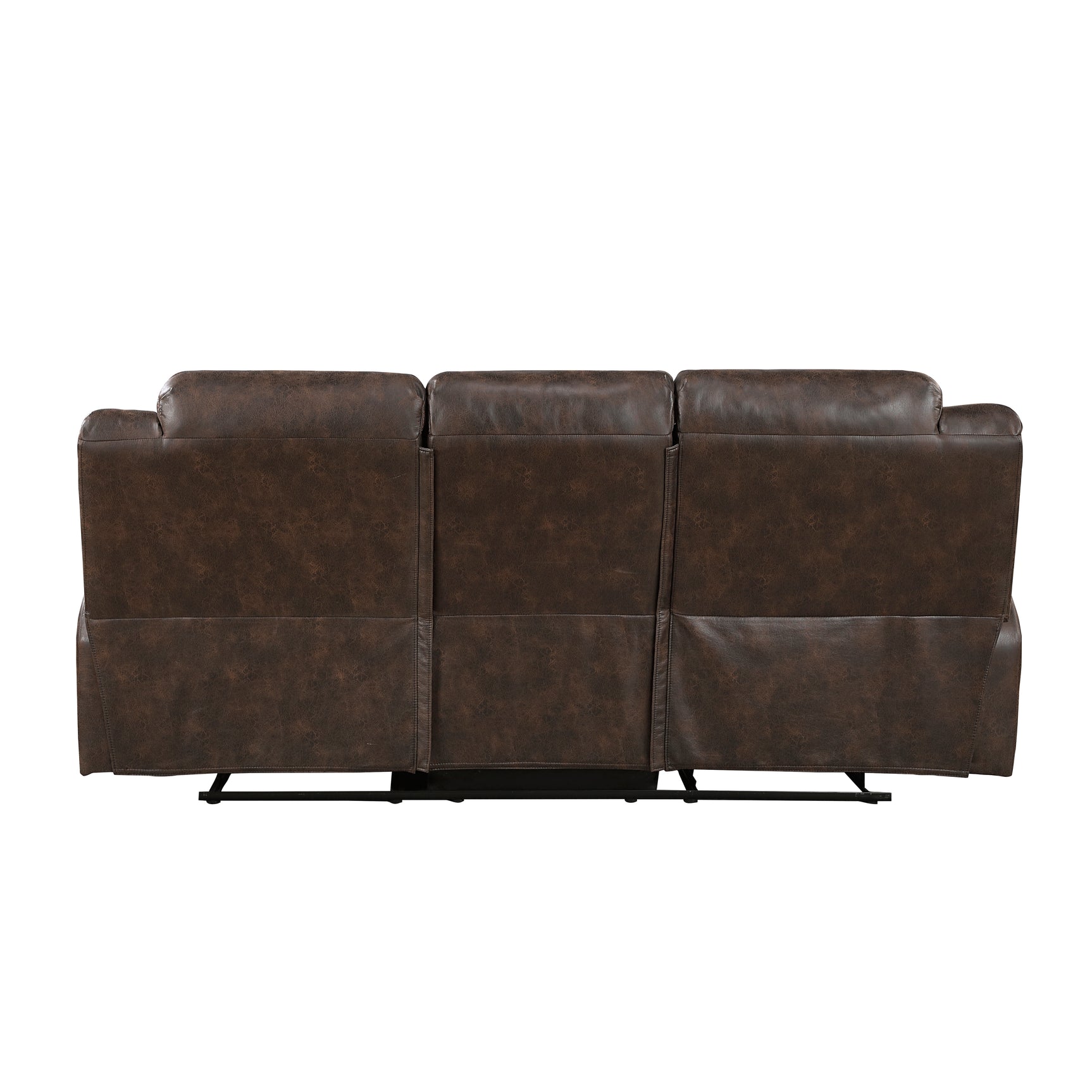 Double Brown Reclining Sofa - Ornate Home