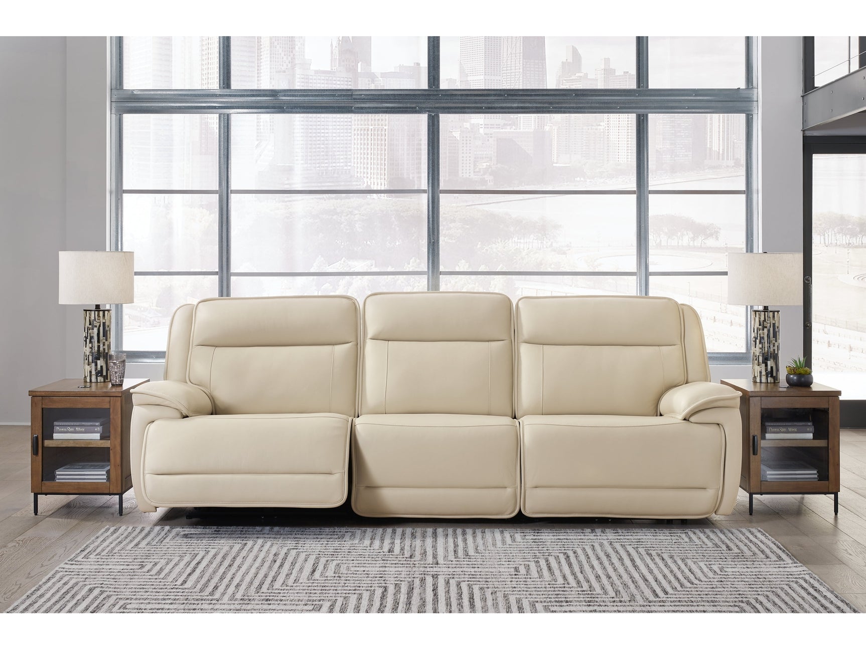 Double Deal Almond 3-Piece Power Reclining Sofa Sectional - Ornate Home
