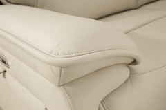 Double Deal Almond 5-Piece Power Reclining Sectional - Ornate Home