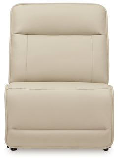 Double Deal Almond 5-Piece Reclining Sectional with Console - Ornate Home