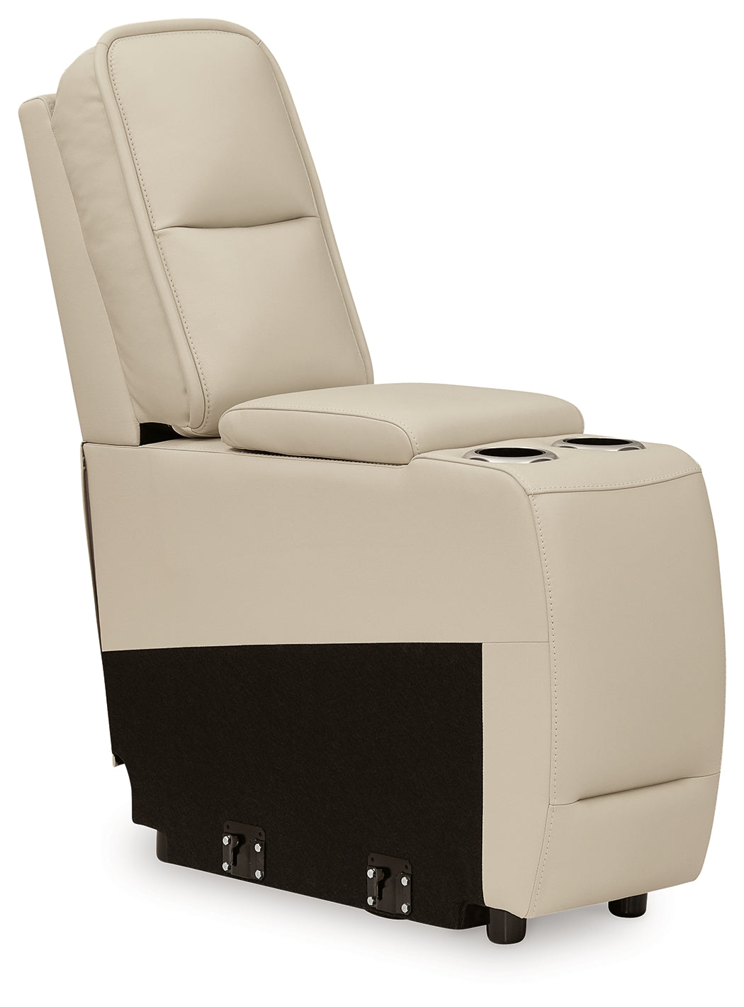 Double Deal Almond 5-Piece Reclining Sectional with Console - Ornate Home