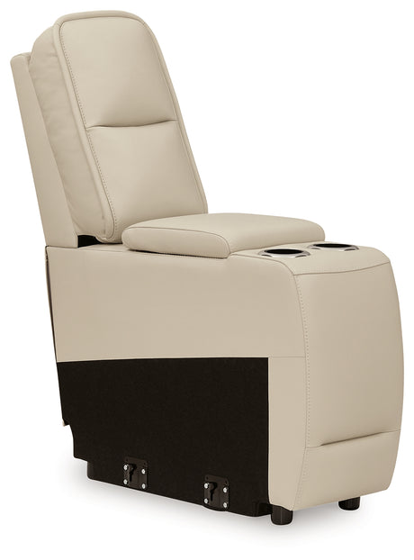 Double Deal Almond 5-Piece Reclining Sectional with Console - Ornate Home