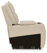 Double Deal Almond 5-Piece Reclining Sectional with Console - Ornate Home