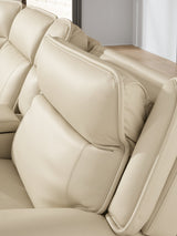 Double Deal Almond 6-Piece Power Reclining Sectional (Online Special Price) - Ornate Home