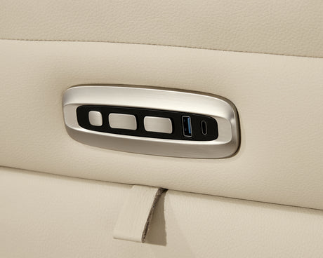 Double Deal Almond 6-Piece Power Reclining Sectional - Ornate Home