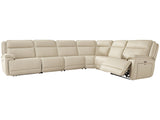 Double Deal Almond 6-Piece Reclining Sectional (Online Special Price) - Ornate Home