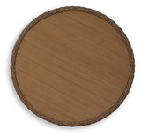 Double Point Beige Round Cocktail Table - Ornate Home