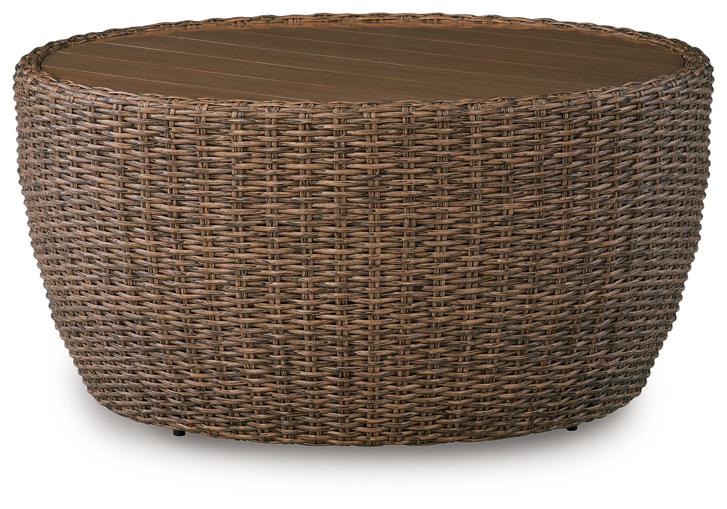 Double Point Beige Round Cocktail Table - Ornate Home