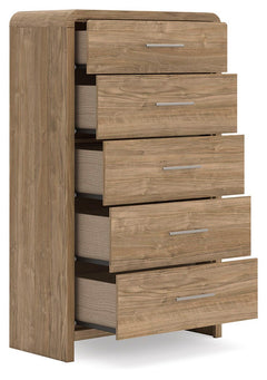 Dovander Warm Natural Brown Chest of Drawers - Ornate Home
