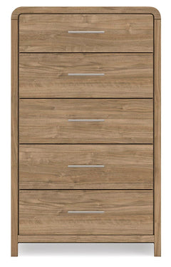 Dovander Warm Natural Brown Chest of Drawers - Ornate Home
