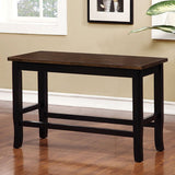 Dover Black/Cherry Counter Height Bench - Ornate Home