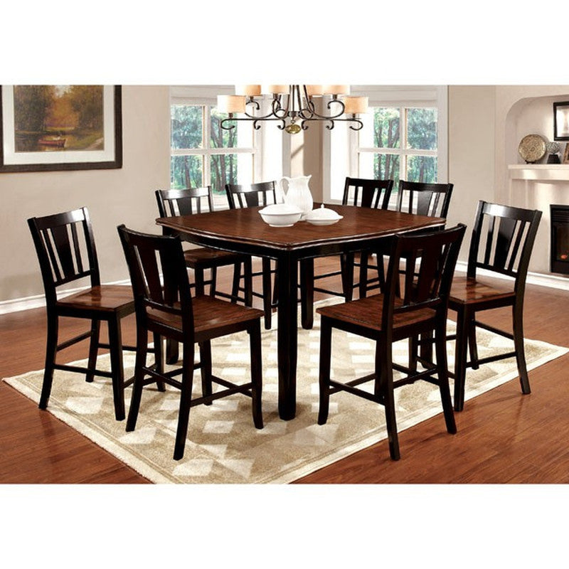 Dover Black/Cherry Counter Height Table - Ornate Home
