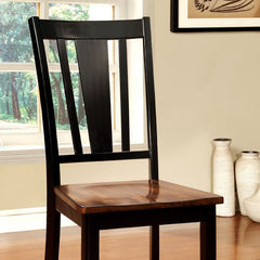 Dover Black/Cherry Side Chair (Set of 2) - Ornate Home